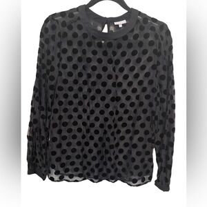Black Polka Dot Top